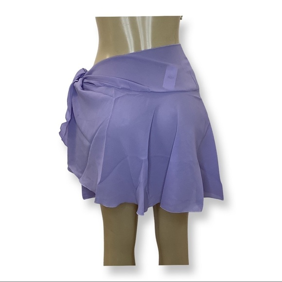Lago Mar Light Purple Ruffle Lettuce Trim Sarong, Made In USA. New With Tags. - Picture 4 of 7